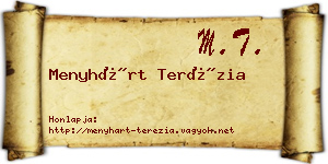 Menyhárt Terézia névjegykártya