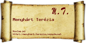 Menyhárt Terézia névjegykártya