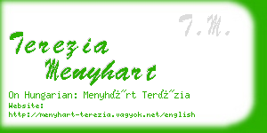 terezia menyhart business card